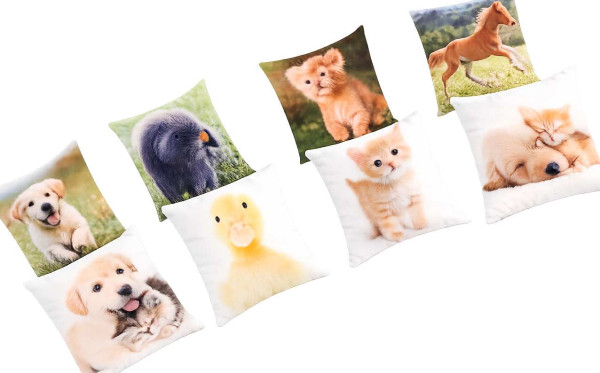 Kuschelkissen mit Tiermotiven